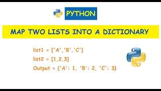 Python Map two lists into a dictionary