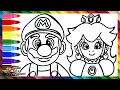 Drawing And Coloring Super Mario And Princess Peach Drawings For Kids