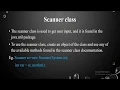LECTURE 9 GETTING USER INPUT USING SCANNER CLASS IN JAVA