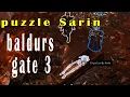 como resolver puzzle de Sarin baldurs gate 3