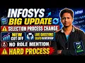 Infosys Big Update Selection Process Changed New Cutoff Live Interview Questions Hard Process