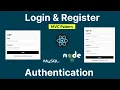 Login Register Authentication in React js using Node js mysql - 1 Learn React js node js MySql