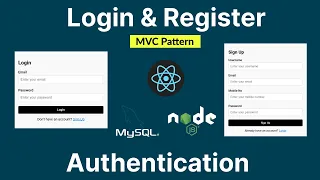 Login Register Authentication in React js using Node js mysql - 1 Learn React js node js MySql