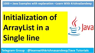 Java Program to initialize arraylist in a single line Arraylist Examples