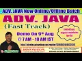ADV JAVA Fast Track Online Training in DURGASOFT