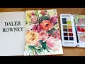 Daler Rowney Aquafine Watercolor Travel Set Unboxing Swatching Painting