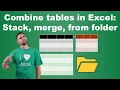 Combine tables in Excel Power Query VSTACK XLOOKUP from folder