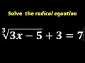 How To Solve A Cube Root Equation
