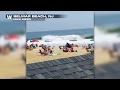 High Surf Warnings AT Belmar Beach NJ