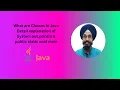 Java OOP Fundamentals Classes Objects Access Specifiers Static Final Main Method in Punjabi