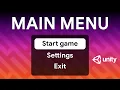 MAIN MENU in Unity - Unity UI tutorial
