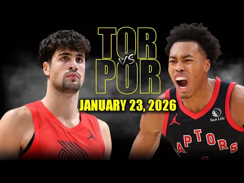 Toronto Raptors vs Portland Trail Blazers Full Game Highlights – January 23, 2026 | NBA Season - YouTube thumbnail
