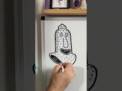 REVEAL MY SECRET SIDE PROJECT! #art #drawing #whiteboardart #daynoart #shorts