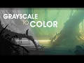 GREYSCALE Concept Art To COLOR Process Digital Painting Tutorial Landscape Environment Design