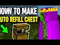 Fast Easy How to Make Auto Refill Chest in Minecraft Bedrock Super simple fast and Easy