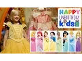 DISNEY STORE PRINCESS DRESS UP Elsa new Belle dress on Beauty and the Beast and more fun for kids