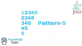 Pattern-9 using JAVA Programming ICSE