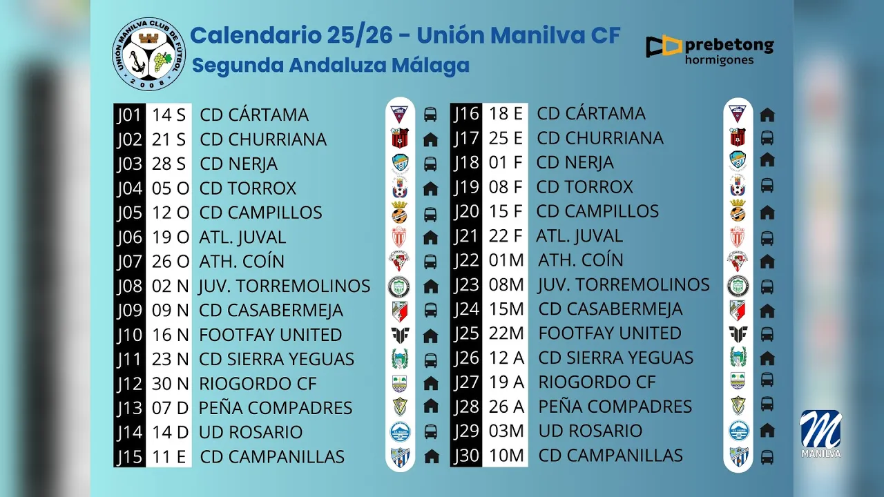 La Unión Manilva ya conoce el calendario 25/26