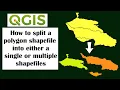 How to split a polygon shapefile using QGIS