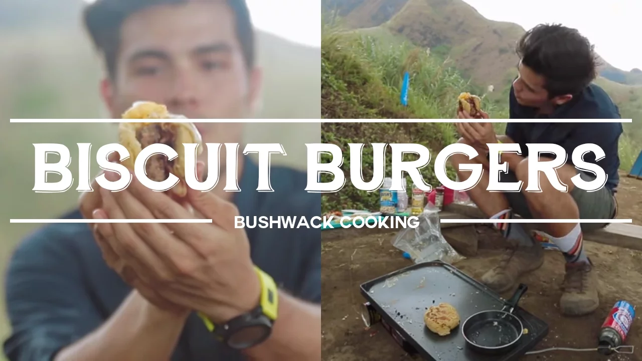 Sausage Biscuit Burgers, Bushwack Cooking by Erwan Heussaff