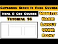 How To Create Website Page Layout in Html CSS Using Float HTML Tutorial for Beginners