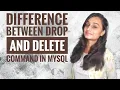 Difference between Drop and Delete Command in MySQL MYSQL Tutorial Code With Neha