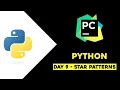 Day 9 - Python Star Patterns Python Tutorial in Telugu