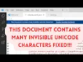 How to fix This document contains many invisible Unicode characters in Flutter and JSON data