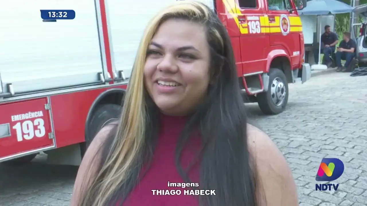 Gato que estava preso há três dias em árvore é resgatado em Blumenau