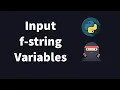 Python 3 Tutorial 02 - User Input Formatting Strings Assignments