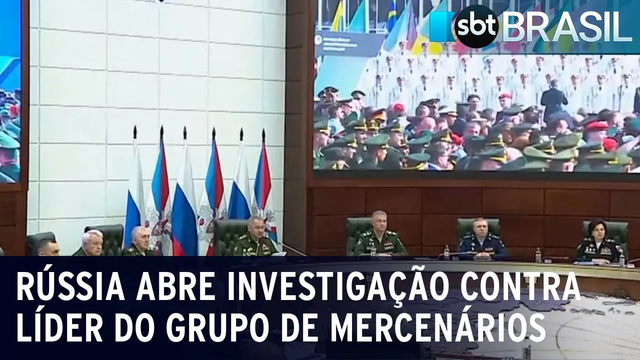 Rússia abre investigação contra líder do grupo de mercenários | SBT Brasil (23/06/23)