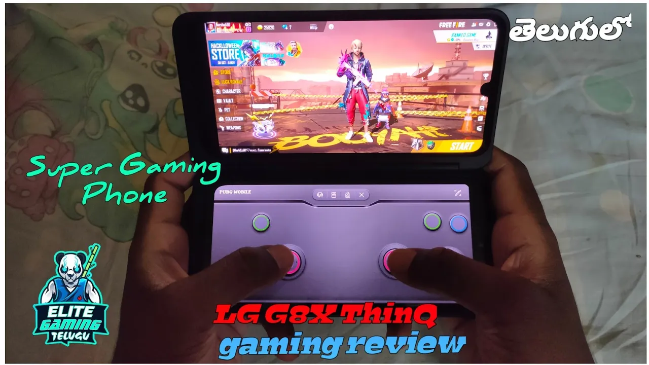 LG G8X ThinQ mobile FreeFire gaming review in Telugu | With gamepad  | EliteGamingTelugu