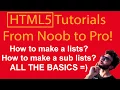 html5 tutorial using lists