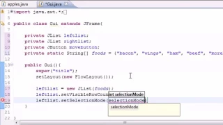 Java Programming Tutorial 72 Multiple Selection List