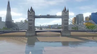 Fly Through Your Vision VU CITY Animation of London Bridge at Sunset