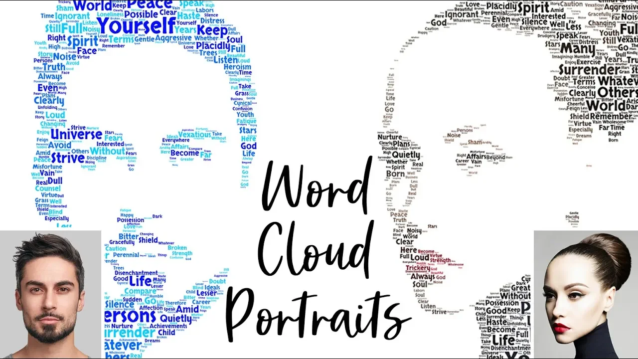 Yin Yang word cloud art tutorial