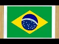 Brazil Flag Drawing Easy - How to Draw Brazil Flag of Brazil
