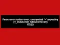 Parse error syntax error unexpected expecting T PAAMAYIM NEKUDOTAYIM in PHP
