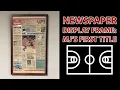THE LAST DANCE Frame for Jordan s First Championship Newspaper Hand Tool Woodworking