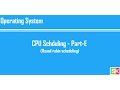 CPU Sc uling - Part-E Round robin scheduling