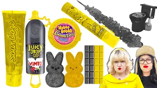 We only ate yellow and Black Foods For 24 Hours!