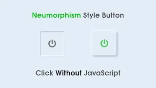 How To Make Neumorphism Style Button Using HTML And CSS Make Toggle Button Using CSS