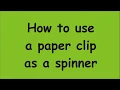 Probability How to Make a Paper Clip Spinner