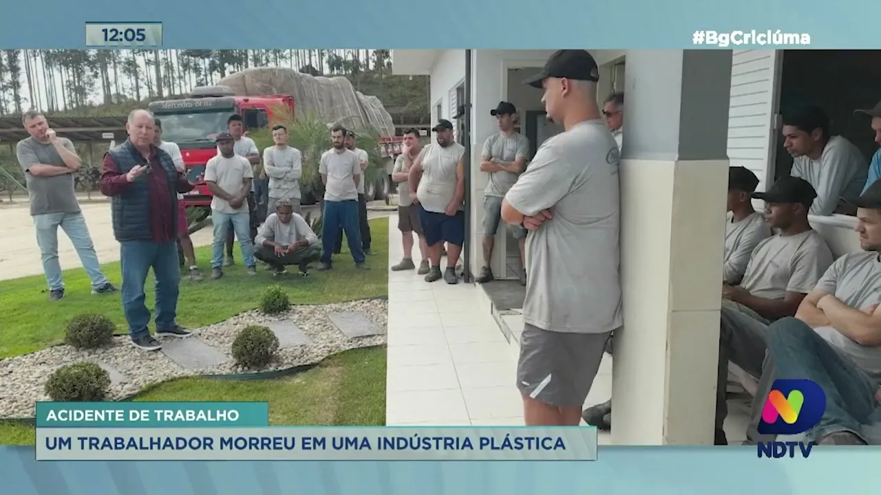 Trabalhador morre após acidente de trabalho em indústria plástica