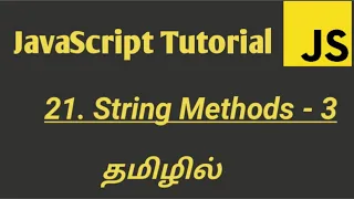JavaScript String Methods in Tamil JavaScript Tutorial in Tamil