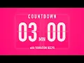 3 Minute Countdown Timer Flip Clock with Vibration Beeps
