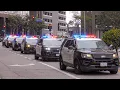37 UNITS LAPD Responding Code 3 to Protest