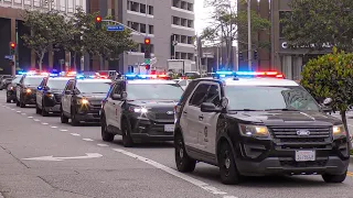37 UNITS LAPD Responding Code 3 to Protest