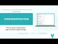 How to setup a configuration page within the plugin settings
