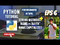 6 String Functions Different methods to work with STRINGS in PYTHON Python for Beginners in Tamil